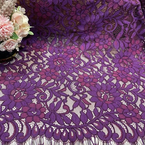 COTTON LACE FABRIC - Floral 3D Mesh, 150cm Wide - Soft Details