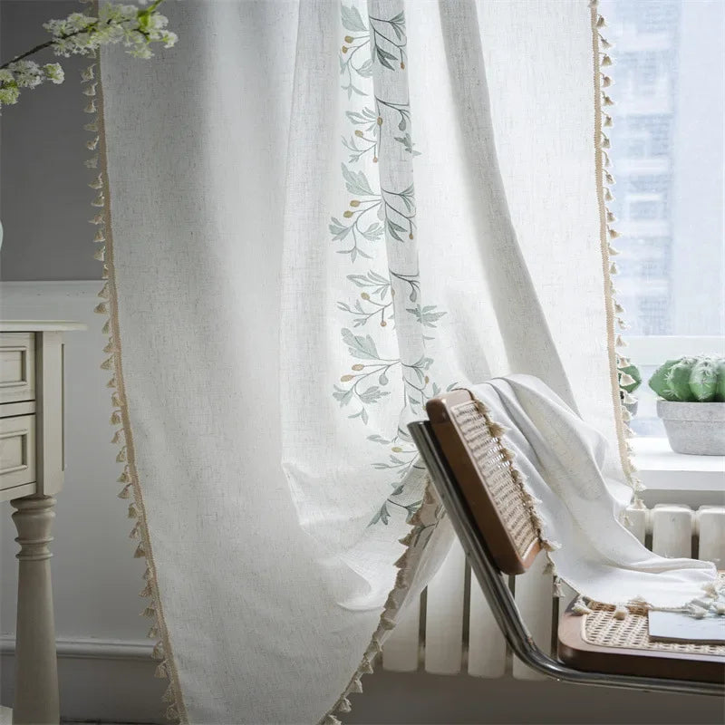 TASSEL JACQUARD CURTAINS - 500gsm, 14 Patterns, Rod Pocket - Textured Rooms