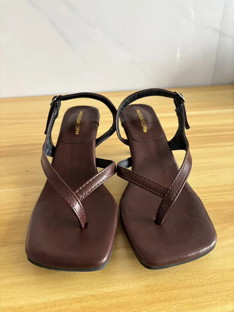 Summer High Heel Women Clip Toe Sandals Fashion Narrow Band Shoes Design Style Party Dress Sandals Shoes