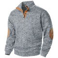 PATCH BLOC - Men's Patchwork Stand Collar Sweatshirt - Vintage, 5 Colors, S-XXXL