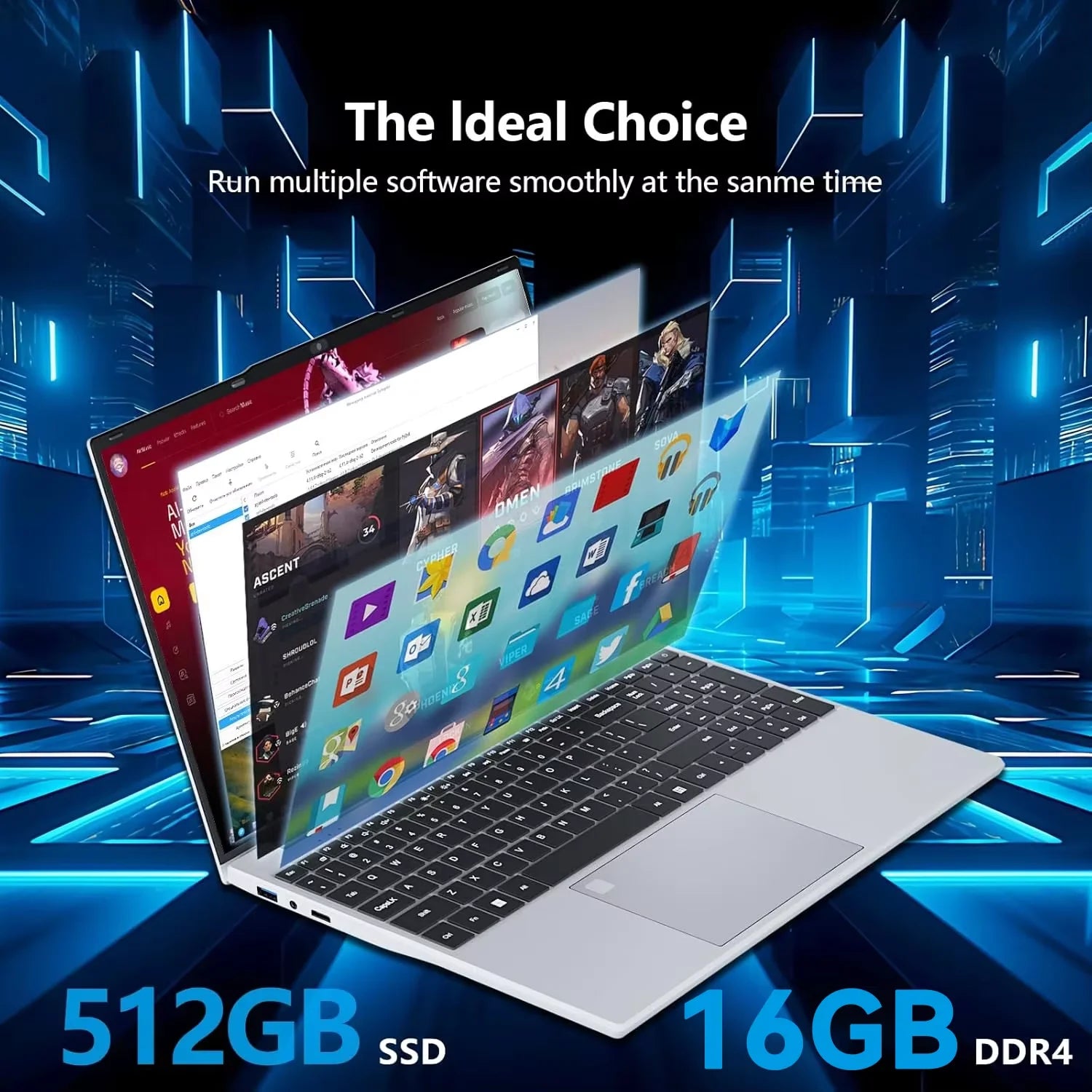 Apex i9 Ultra-Thin 15.6" - Win11 Pro Slim Laptop