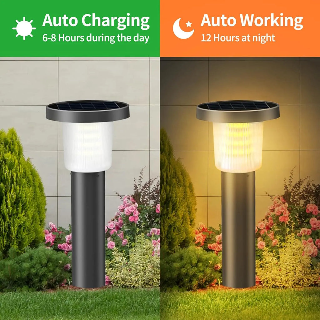 SOLAR PATHWAY LIGHTS - 3800mAh, 500LM - Auto Garden Illumination