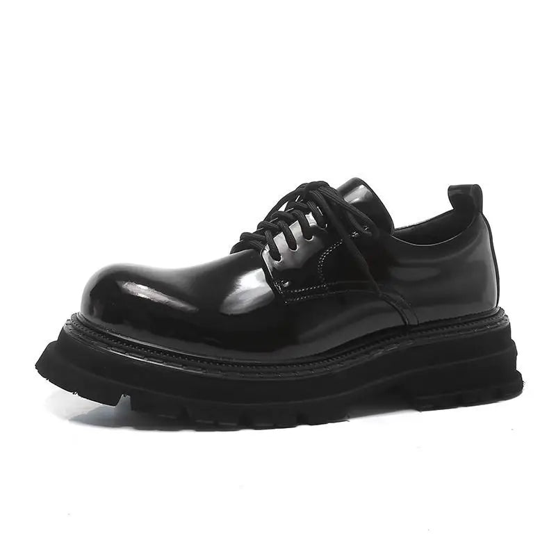 RISE UP - Men's Hidden Height-Increase Derby Shoes - Waterproof Cowhide Leather Lace-Up Business Shoes