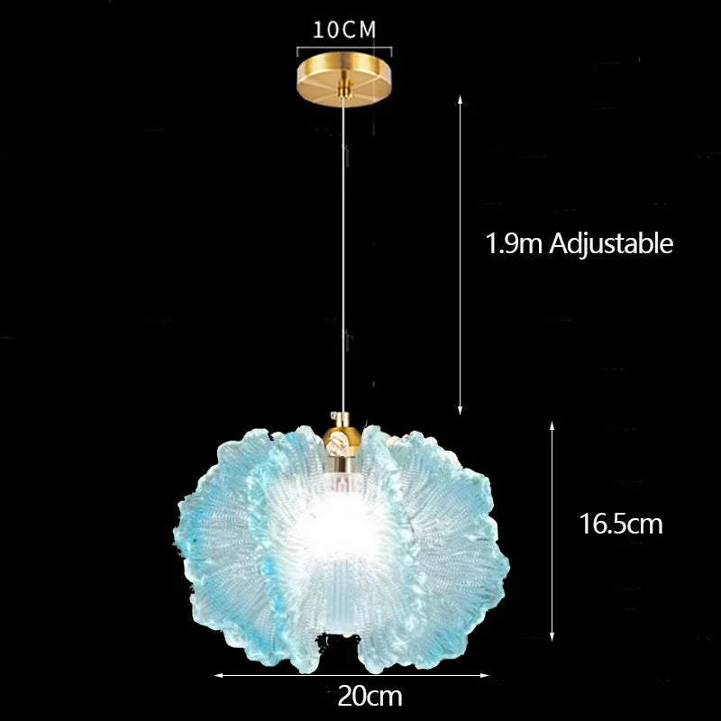 Acrylic Flower Pendant Light – French Cream, 1/2/3 Heads