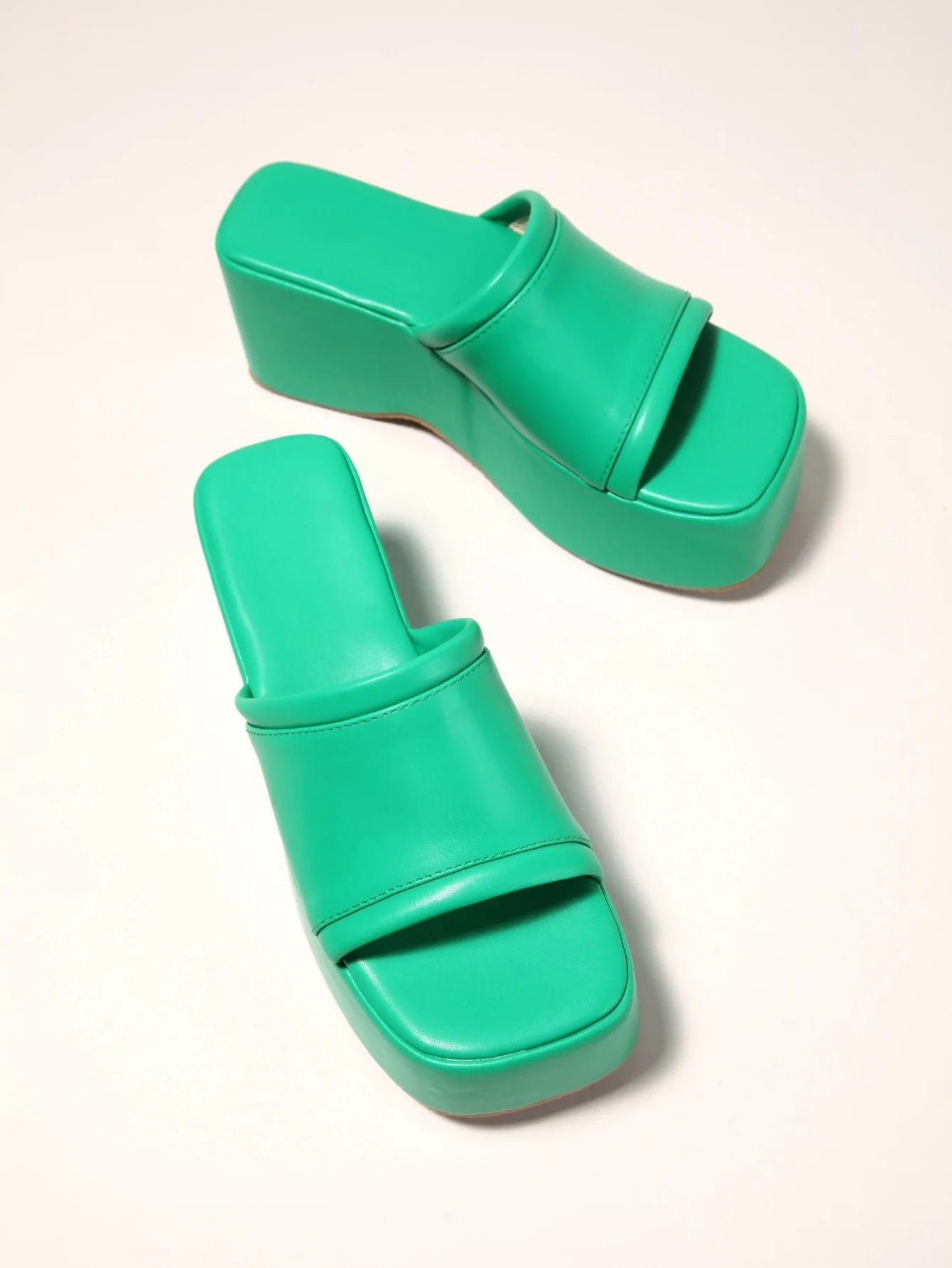 Punk Open Toe Platform High Heels Beach Slippers Female Summer Orange Green Wedges Shoes For Women Sandals Flip Flops