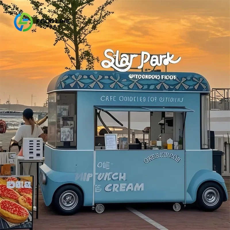 Customized Mobile Food Truck – Full Kitchen Burger BBQ Coffee Catering