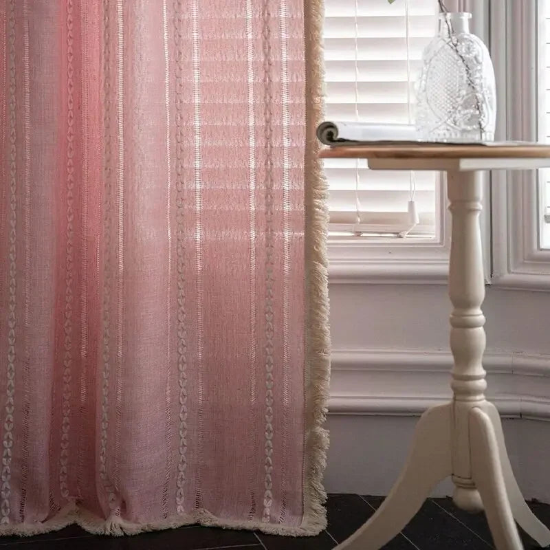 TASSEL JACQUARD CURTAINS - 500gsm, 14 Patterns, Rod Pocket - Textured Rooms
