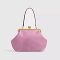 Luxury Snap Clutch Frame Purse,Snail Tentacle Women Shoulder Bag,Large Capacity Leather Handbag,Commuter Everyday Chic Tote Bag