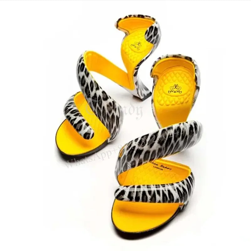 Snake Heels Women Gladiator Spiral High Heels