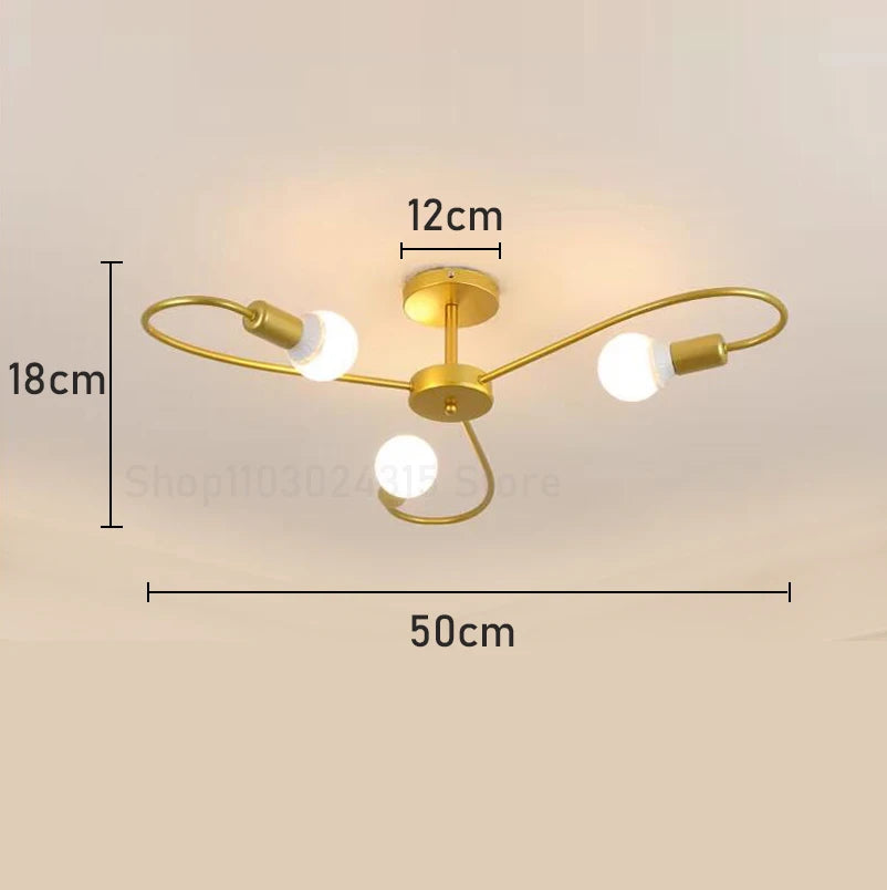 Retro Industrial Pendant Light – 3/6/8 Heads, Black/Gold/White