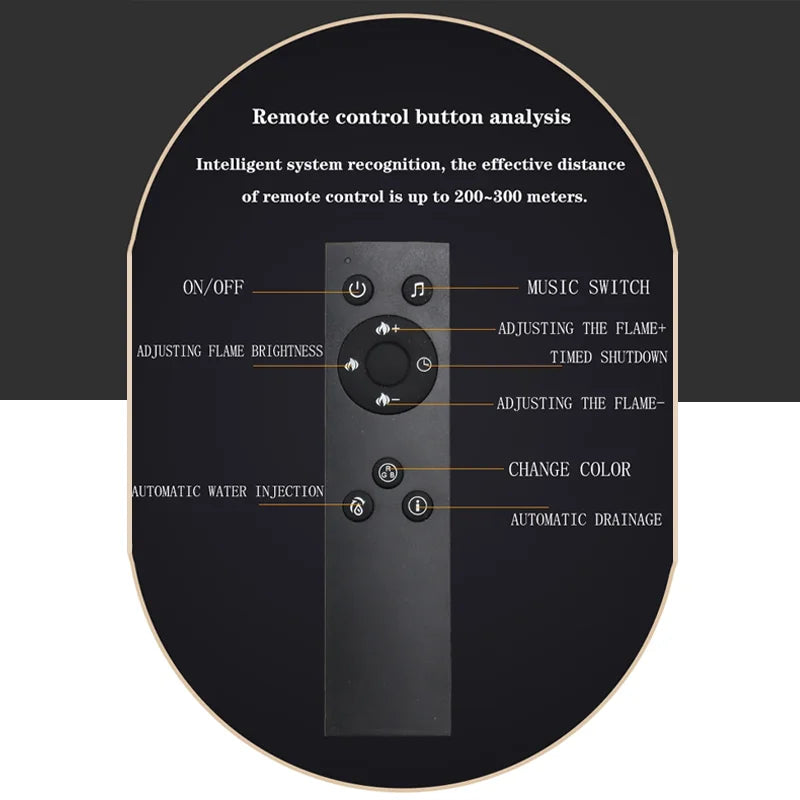 3D Simulation Atomized Fireplace - Smart Fireplace