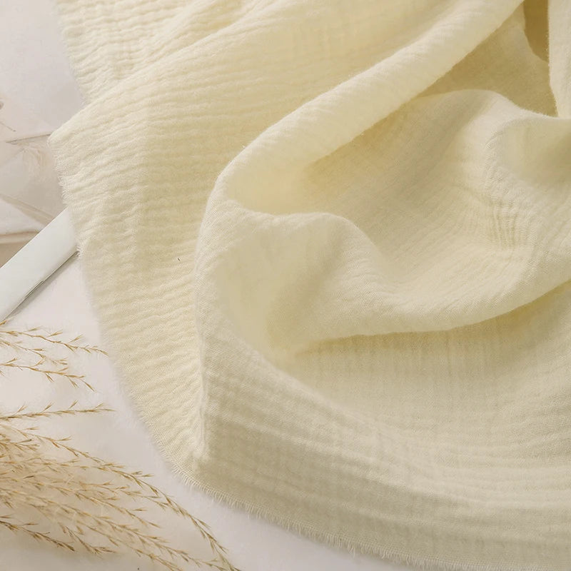 Double Gauze Cotton Muslin Fabric by the Meter for DIY Craft & Sewing Material Like Dress Towel Cheesecloth Table Runner Fabrics