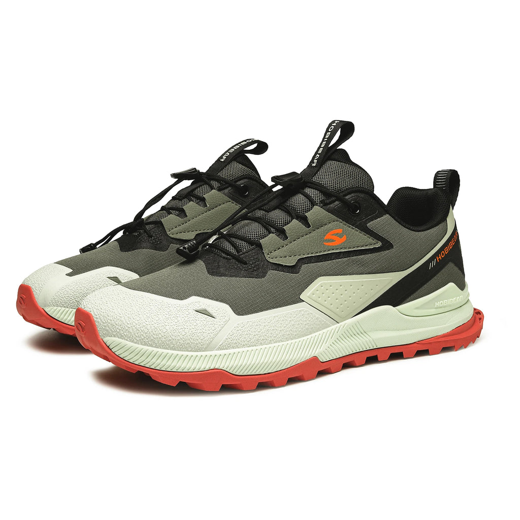 HOBIBEAR Hiking Walking Shoes Men Women - Elastic Band Non-Slip Outdoor Sneakers