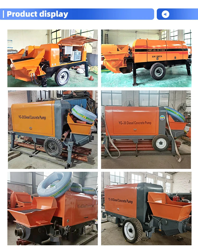 YG Diesel Concrete Pump - 82 m³/h - 1800 m Reach