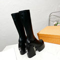 14cm Super High Heel Stretch Knee-High Boots – Punk Platform