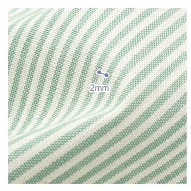 STRIPED COTTON SATEEN FABRIC - Stripes, Grid or Solid, 150cm Wide - Home & Craft