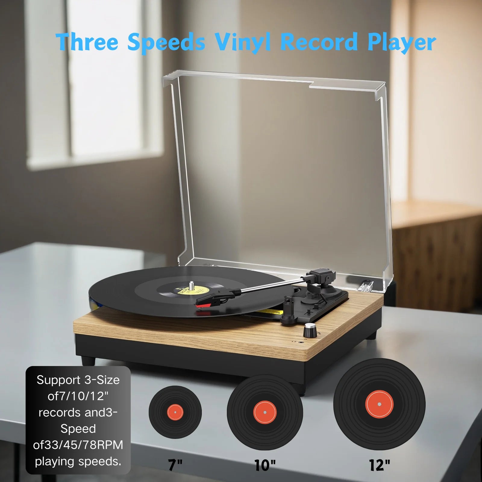 MAIO Vinyl Record Player 3-Speed