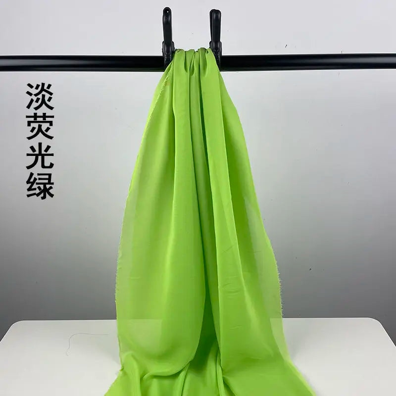 100D CHIFFON FABRIC BY THE METER - Soft Woven Sheer, 55 Colors - Make It Yours