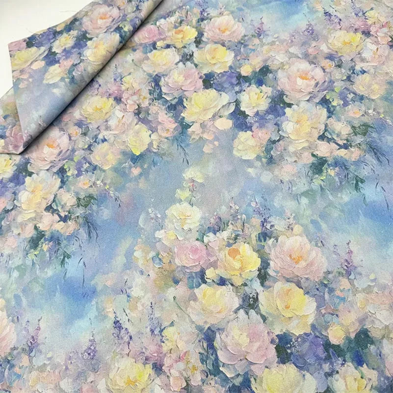 Oil Painting Floral Fabric – 148cm Wide, 16 Patterns