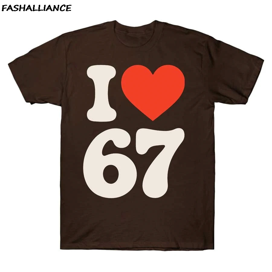 Six seven 67 meme T shirt for Men Women Hiphop Streetwear Short sleeve Tops 100% Cotton T-Shirt J1