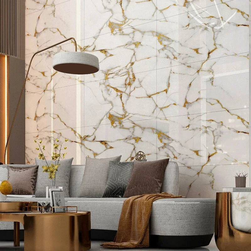 MARBLE TILE STICKERS - 30x30cm PET - Self-Adhesive Wall Decor