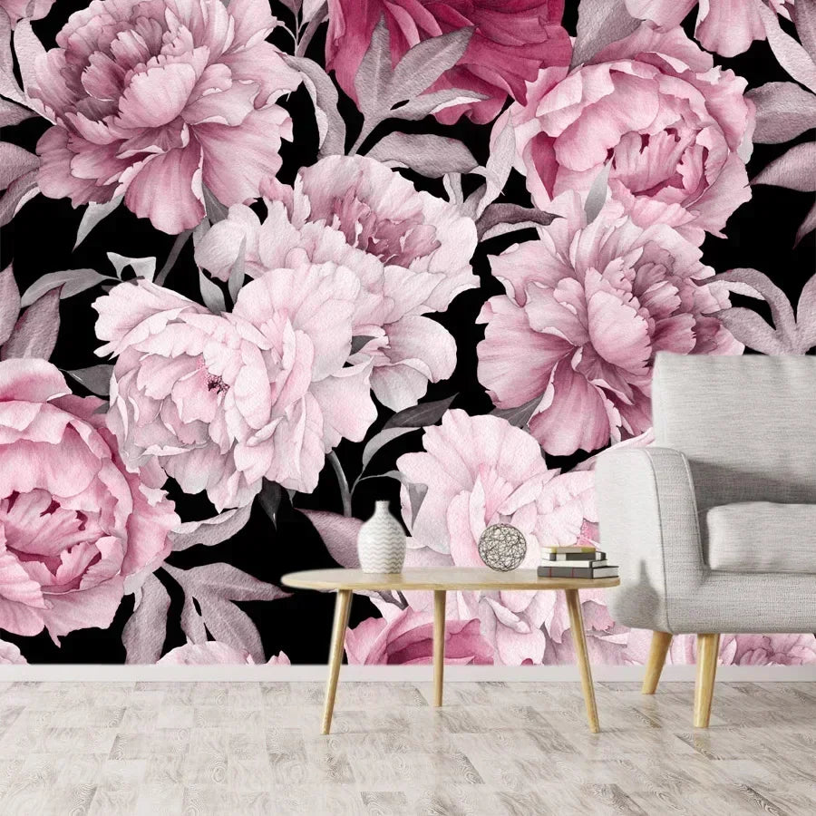 Custom Floral Nature Wall Mural – Peel & Stick or Non-Woven