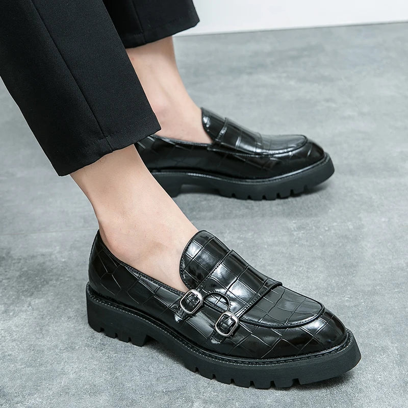 BRIT LOAFER - Men's Genuine Leather Business Casual Loafers - Slip-On British Style Plus Size Shoes