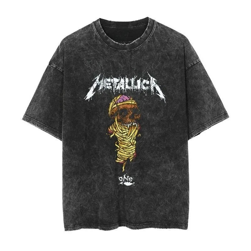 Metallica T-Shirt – Washed Vintage Rock Band Tee The Judas Kiss Unisex