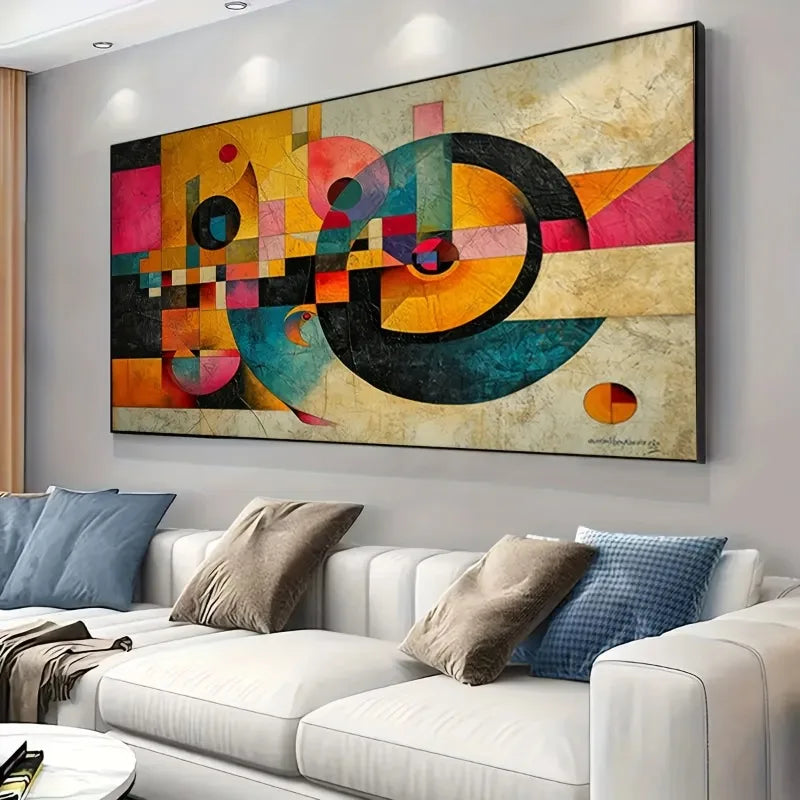 Vibrant Abstract Canvas - Frameless - Modern Color