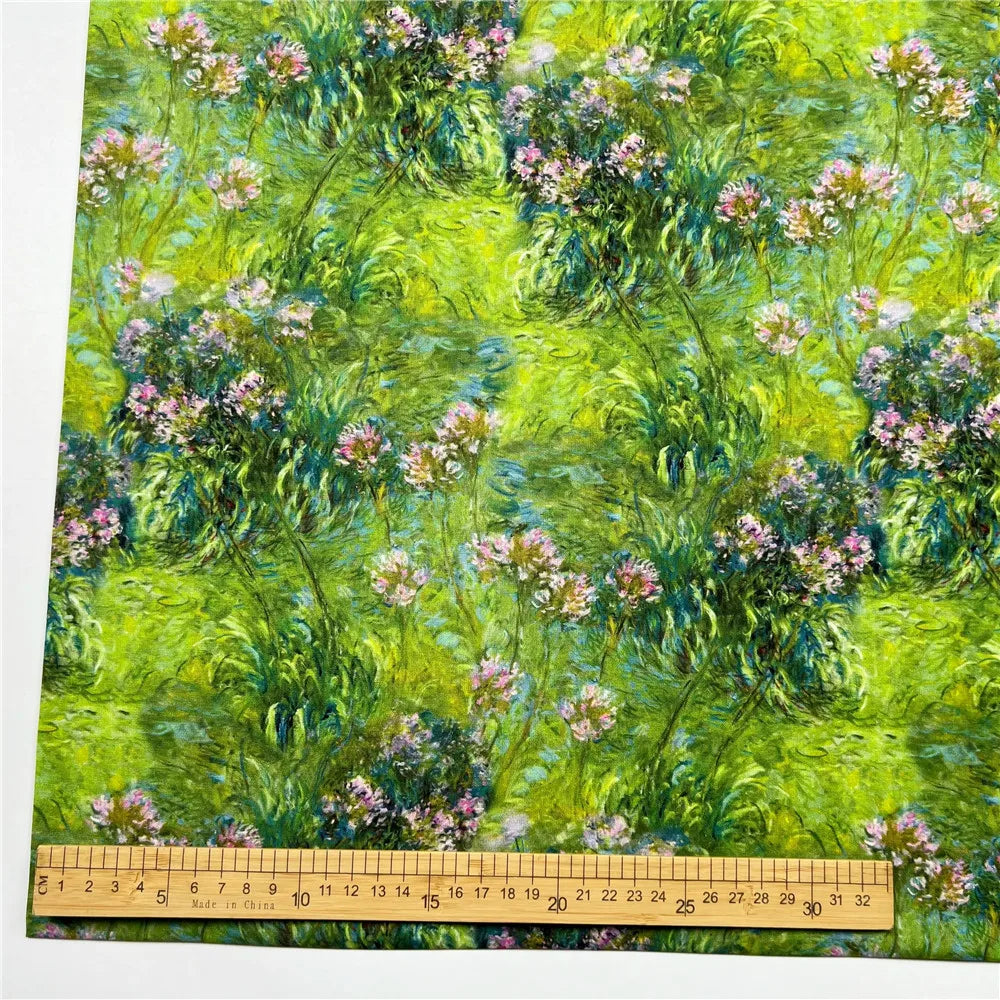 OIL PAINTING PRINT COTTON FABRIC - 105cm Wide, 20 Designs - Craft Canvas