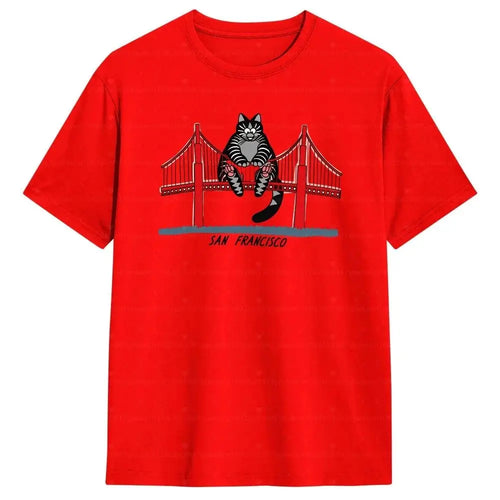 BRIDGE CAT - San Francisco Tourist Cat Tee