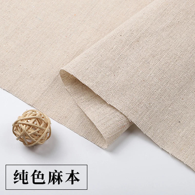 RAW COTTON LINEN FABRIC GREIGE - 150cm Wide, 3 Neutrals - Make Something Real