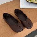 Women Flats Tabi Ninja Shoes Woman Ladies Microfiber Leather Comfy  Flats Split Toe Slippers Soft Bottom Loafers Solid Brief La