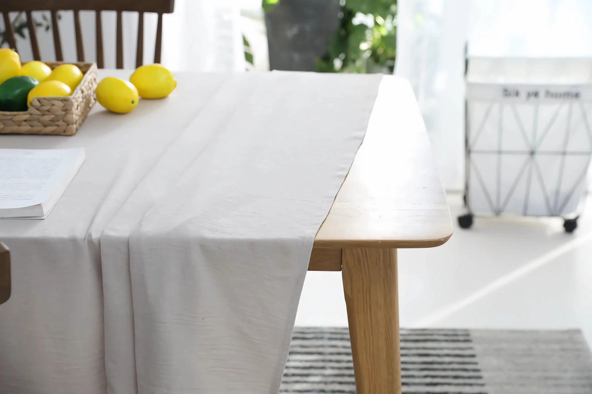 Rectangle Tablecloth 100% Cotton Antifouling Table Cloth Decorative Farmhouse Table Cover for Dining/ Party/ Buffet/ Wedding