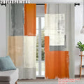 ABSTRACT ART SHEER CURTAINS - 2 Panels, Rod Pocket, 8 Sizes - Open Rooms