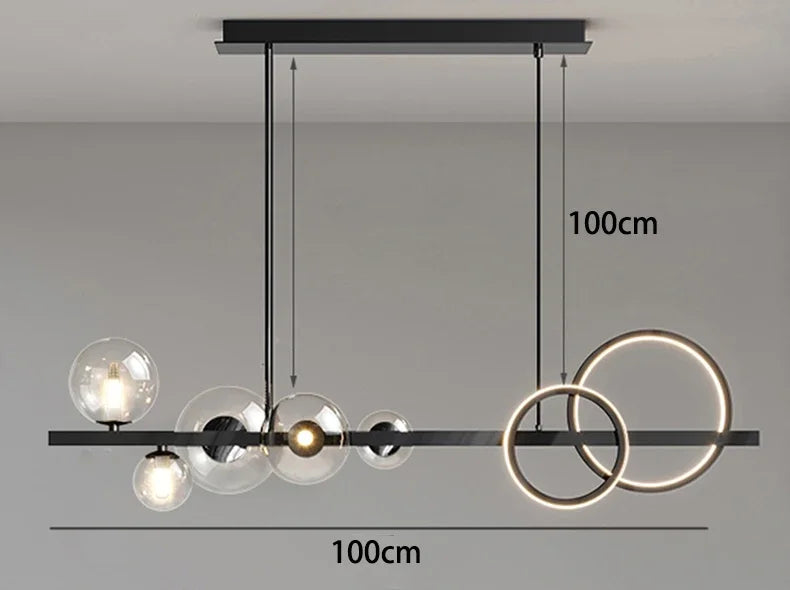Modern Glass Pendant Light – 4 Styles, Dimmable RC