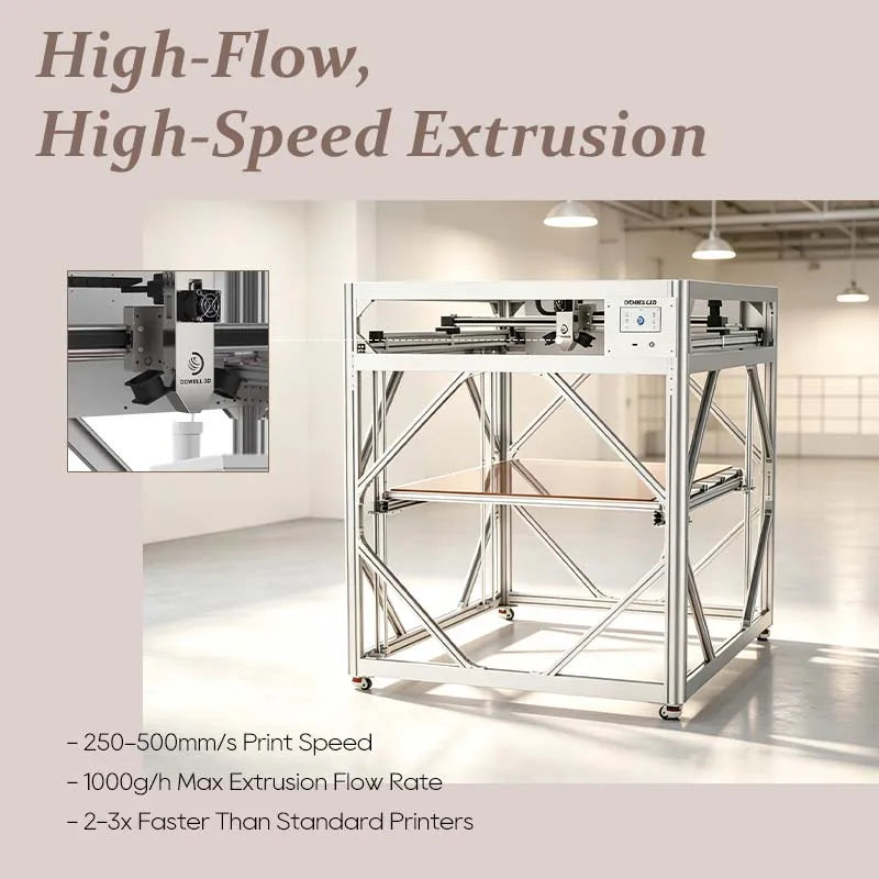 DM PRO INDUSTRIAL 3D PRINTER - 1000×1400×1000mm, 500mm/s - 420°C Nozzle