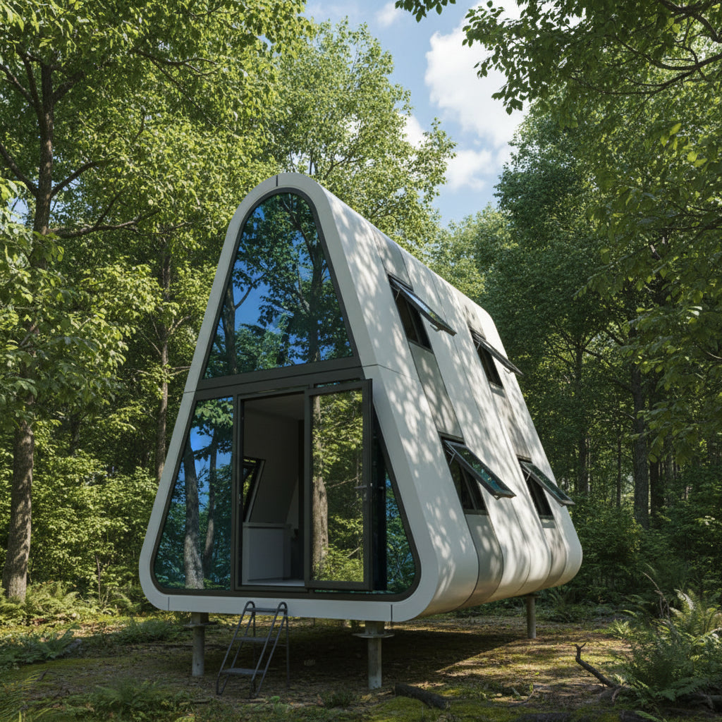 Triangle A-Frame Prefab House - Portable Tiny Cabin Luxury Villa
