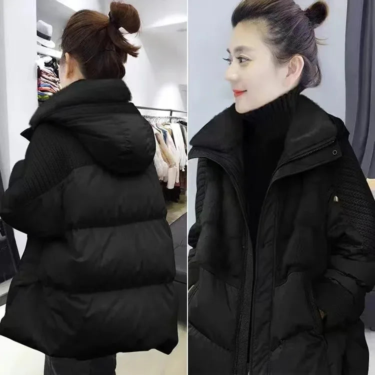 Fur Trim Padded Coat – Loose Cotton Winter Jacket