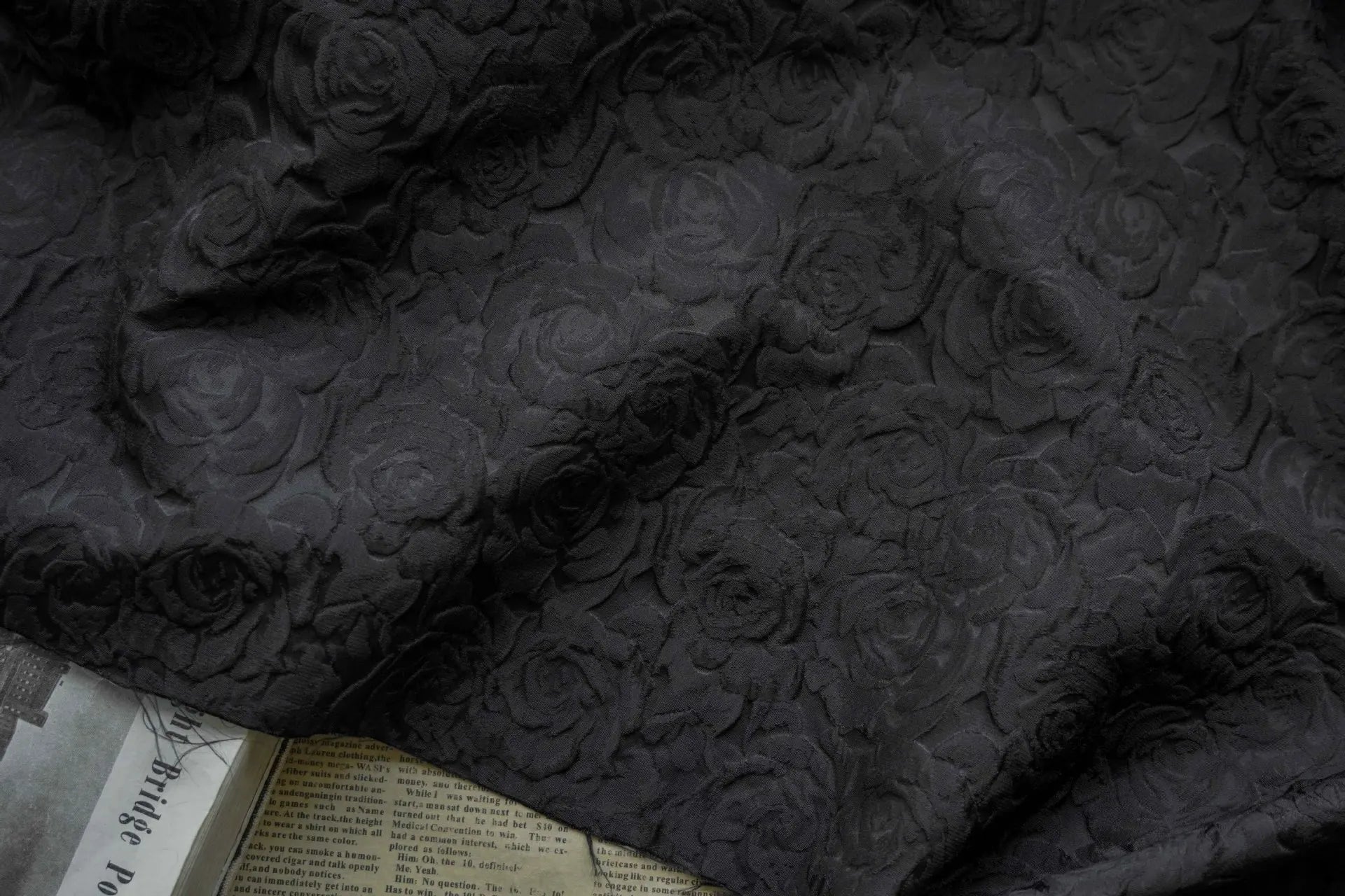 3D Rose Jacquard Fabric – 160cm Wide, 10 Colors