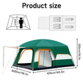 Outdoor Family Camping Tent Two Bedroom One Living Room 4-12 Person Waterproof