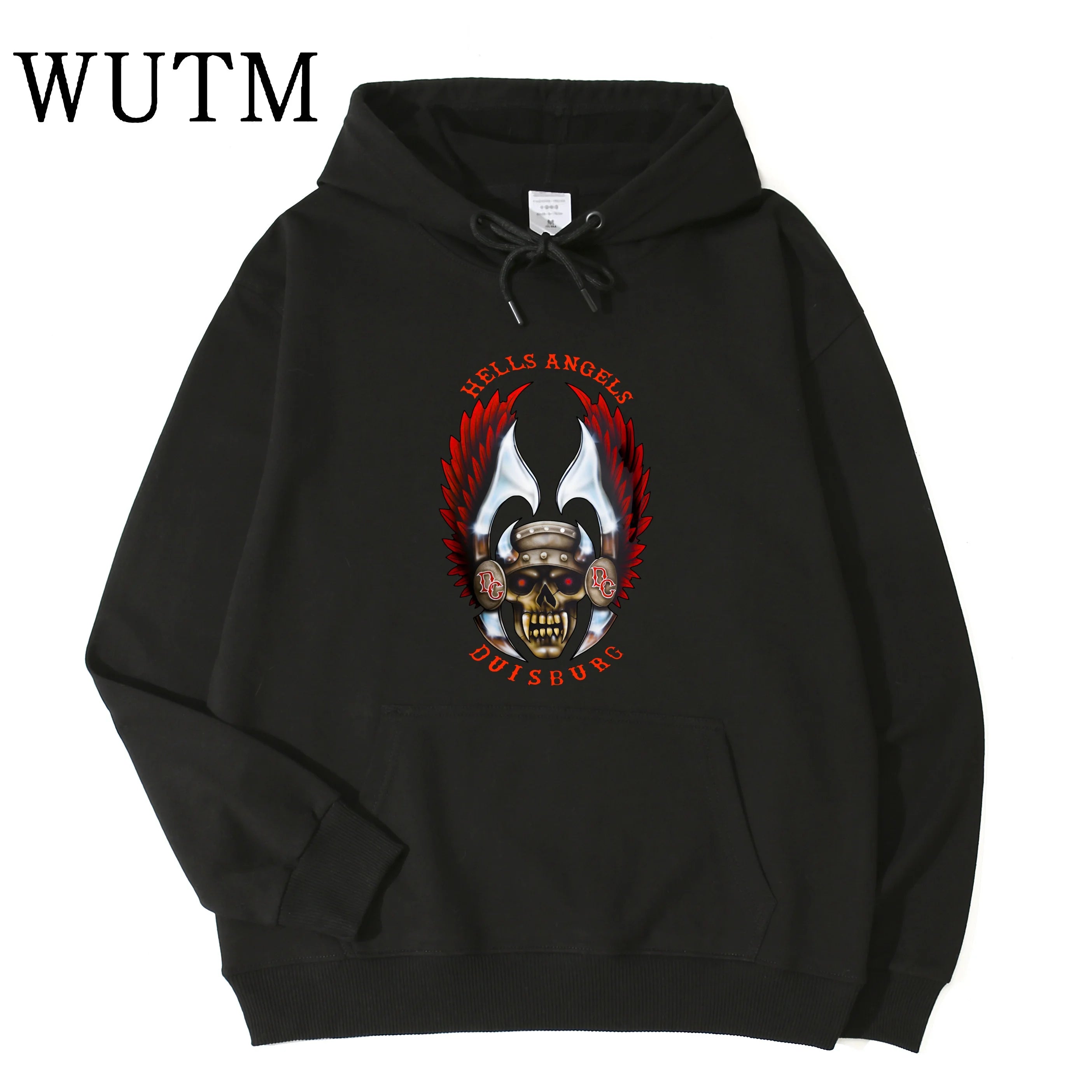 Biker Wing Skull Hoodie Duisburg Vintage Motorcycle Club Unisex