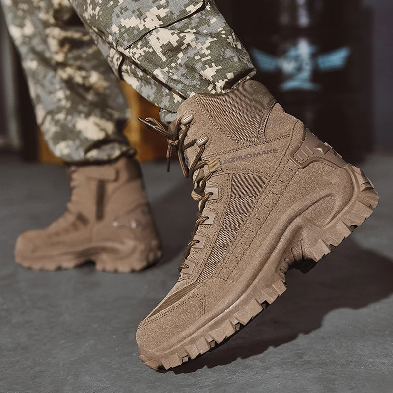 DESERT STORM - Men's Tactical Combat Boots - Non-Slip Hiking & Hunting Ankle Boots