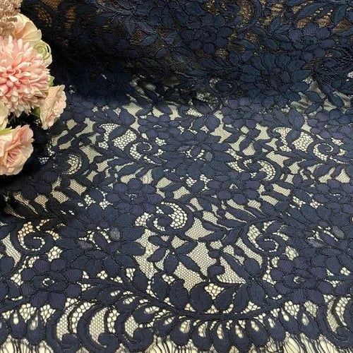 COTTON LACE FABRIC - Floral 3D Mesh, 150cm Wide - Soft Details