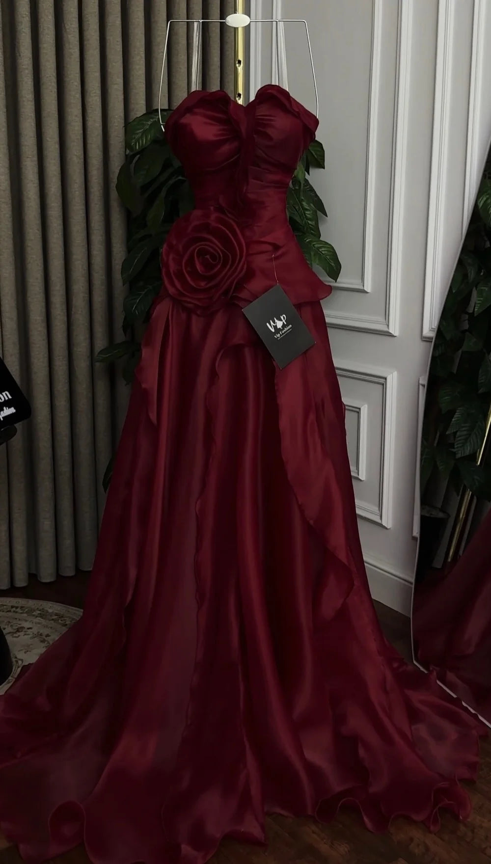 Sansa Customized ROSE Pink elegant Sleeveless Satin Cascading Ruffle Prom Dresses Illusion vestidos de noche Formal Evening 2026