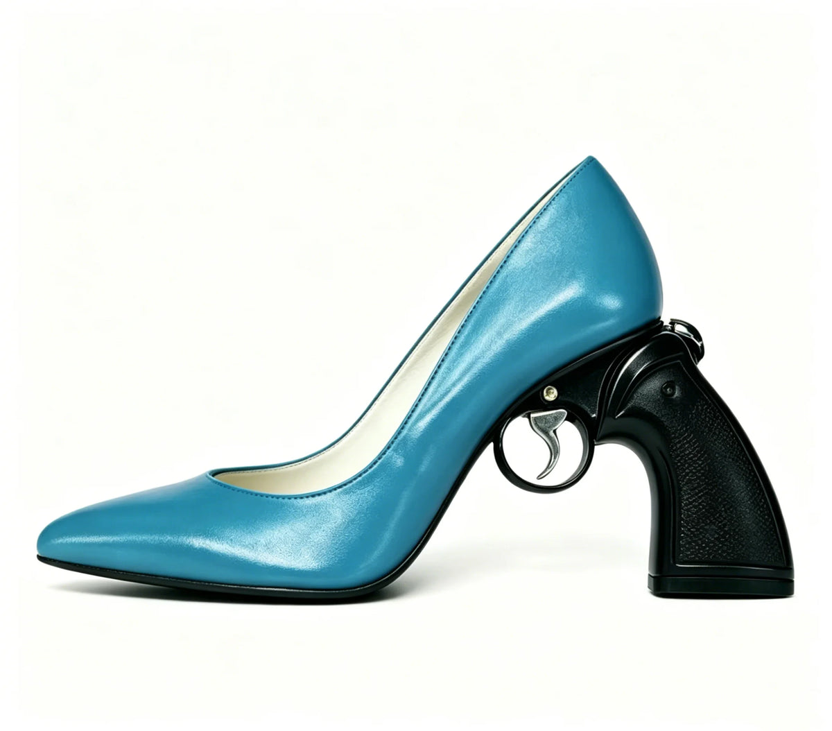 DOODLE RUSH - Graffiti Print Pointed Toe Pumps - Punk High Heels