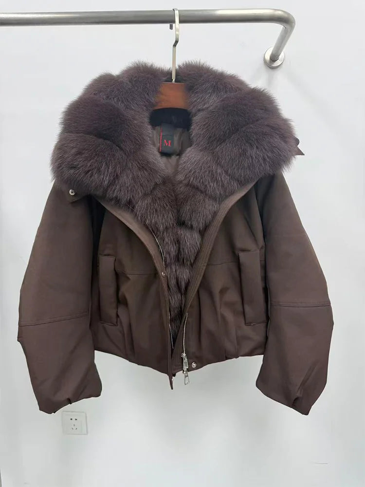 Goose Down Puffer - Fox Fur Collar - Winter Glow
