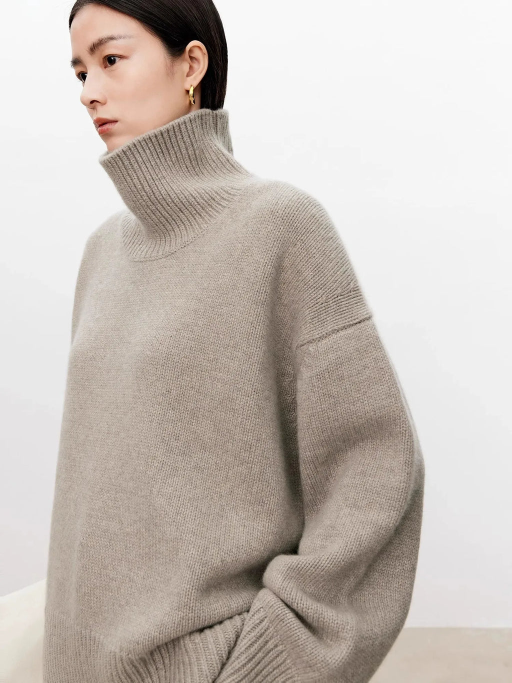 Pure Cashmere Oversized Turtleneck