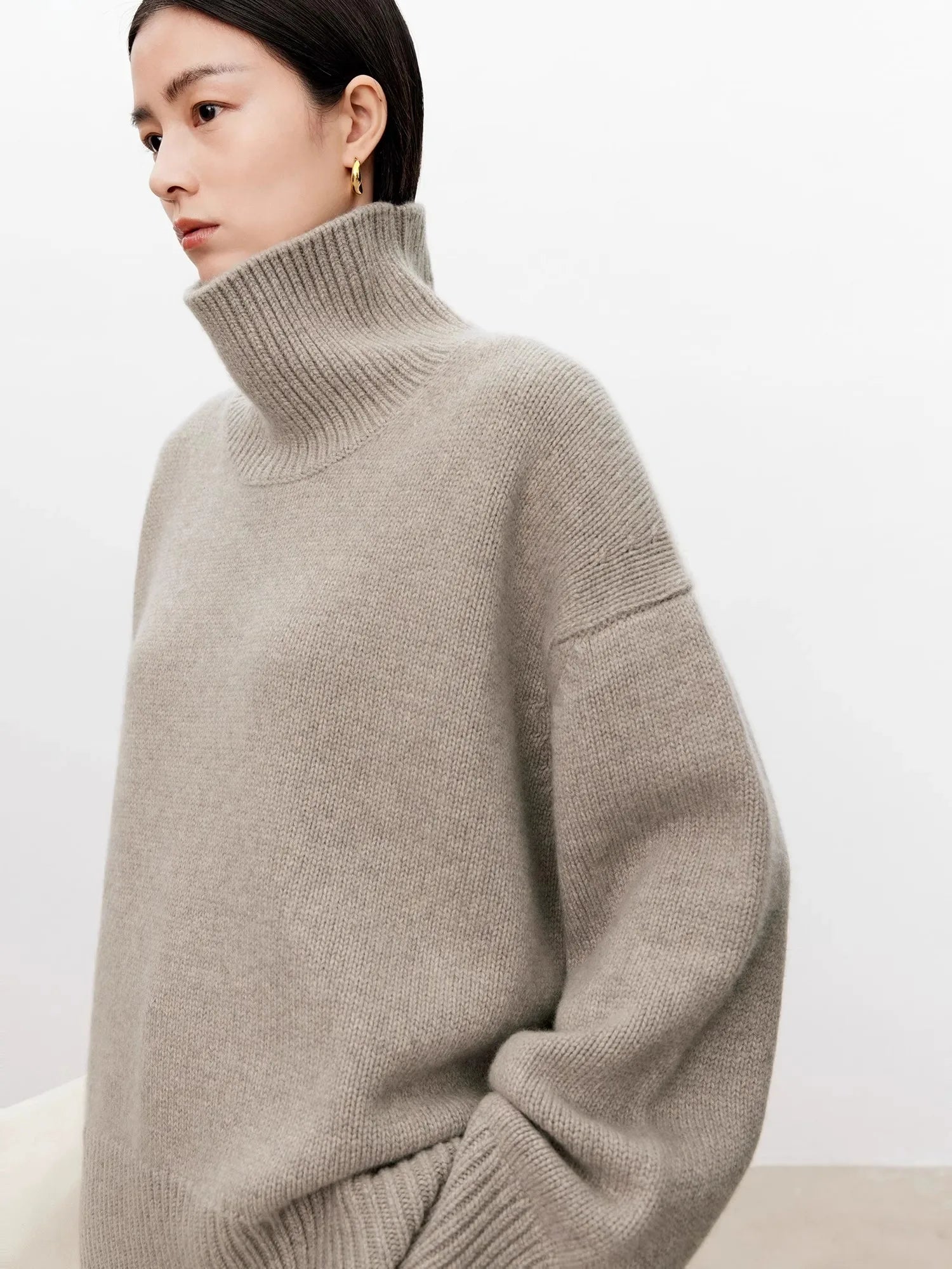 Pure Cashmere Oversized Turtleneck