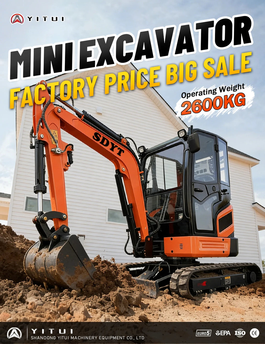 YITUI Mini Excavator - YT08-YT26 - Kubota
